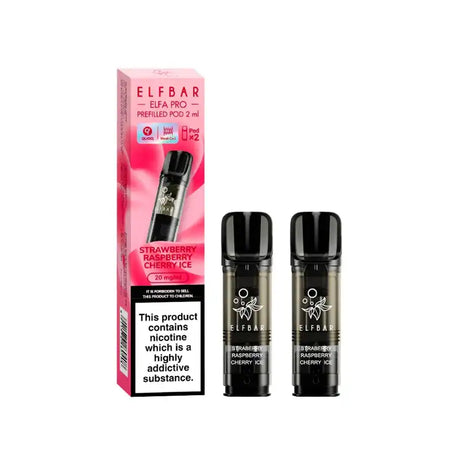 Strawberry Raspberry Cherry Ice Elf Bar Elfa PRO Prefilled Pods
