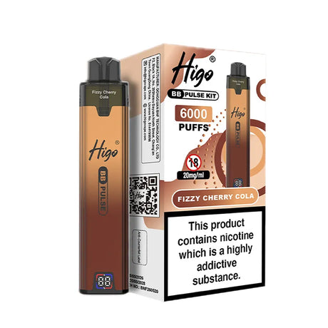 Fizzy Cherry Cola Higo BB Pulse 6000 Prefilled Pod Kit Vape Universe
