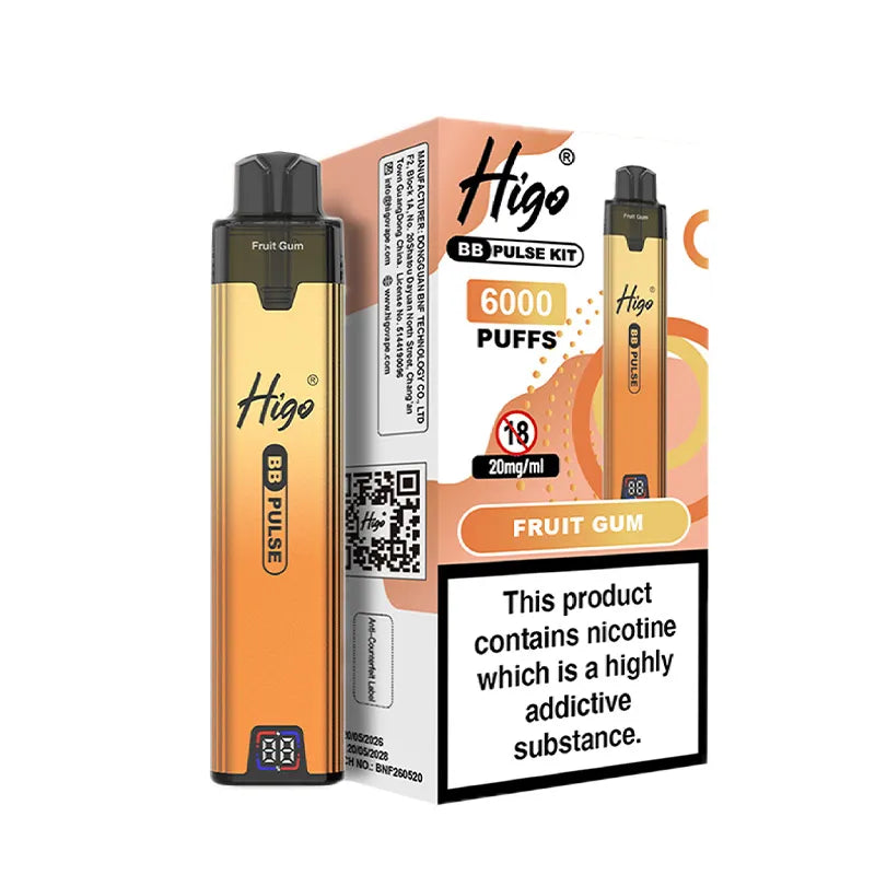 Fruit Gum Higo BB Pulse 6000 Prefilled Pod Kit Vape Universe

