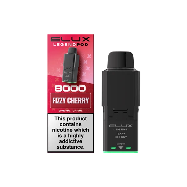Fizzy Cherry Elux Legend 8000 Refill Pods – Vape Universe