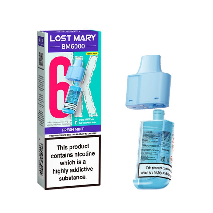 Fresh mint Lost Mary BM6000 Prefilled Pods