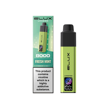 Fresh Mint Elux Legend 8000 Prefilled Pod Kit – Vape Universe
