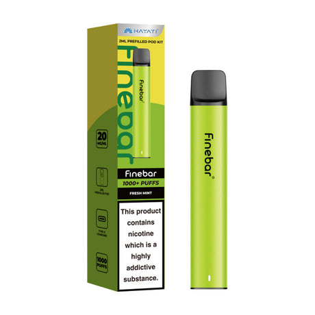 Fresh Mint Hayati Finebar 1000 Puffs Prefilled Pod Kit - Vapour Deal LTD