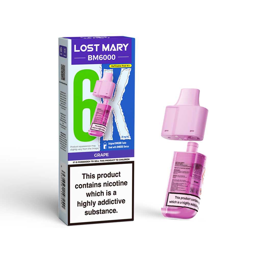 Grape Lost Mary BM6000 Prefilled Pods