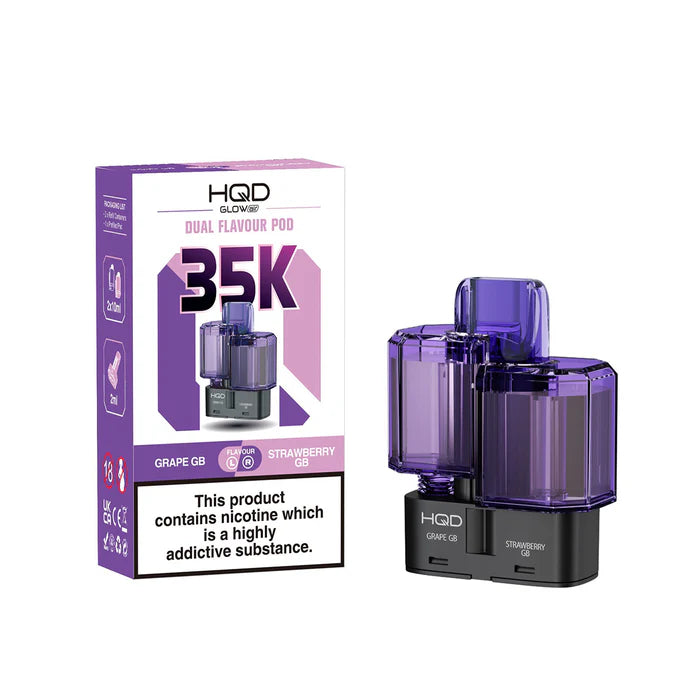 Grape Gummy Bear / Strawberry Gummy Bear HQD Glow Air 35K Refill Pack
