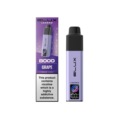 Grape Elux Legend 8000 Prefilled Pod Kit – Vape Universe