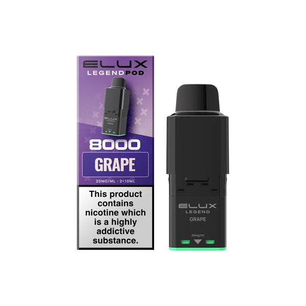 Grape Elux Legend 8000 Refill Pods – Vape Universe