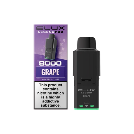 Grape Elux Legend 8000 Refill Pods – Vape Universe