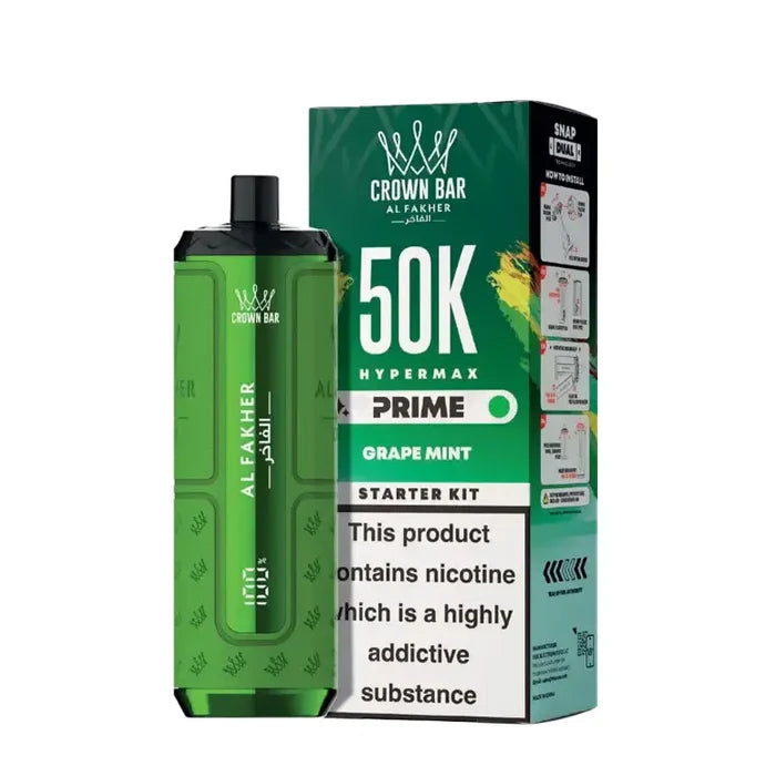 Grape Mint Al Fakhr Hypermax Prime 50K Pod Kit Vape Universe