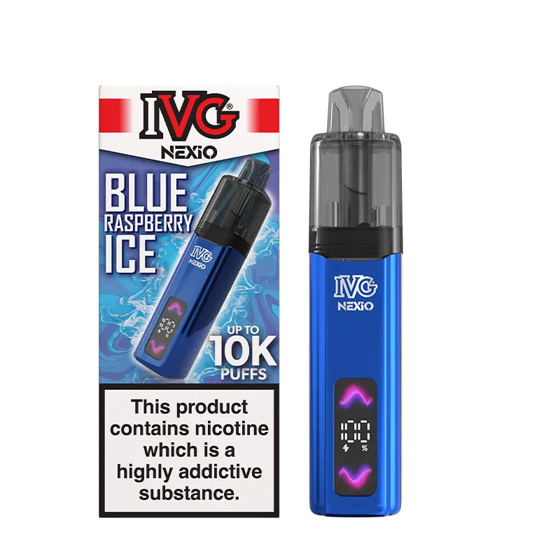 Blue Raspberry Ice IVG Nexio Prefilled Pod Kit Vape Universe
