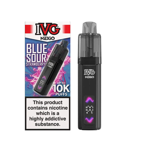 Blue Sour Strawberry IVG Nexio Prefilled Pod Kit Vape Universe
