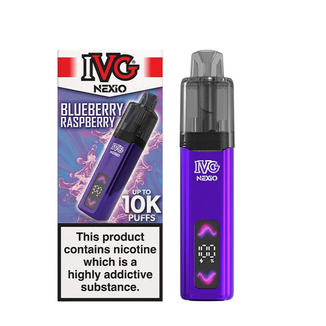 Blueberry Raspberry IVG Nexio Prefilled Pod Kit Vape Universe
