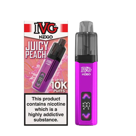 Juicy Peach IVG Nexio Prefilled Pod Kit Vape Universe
