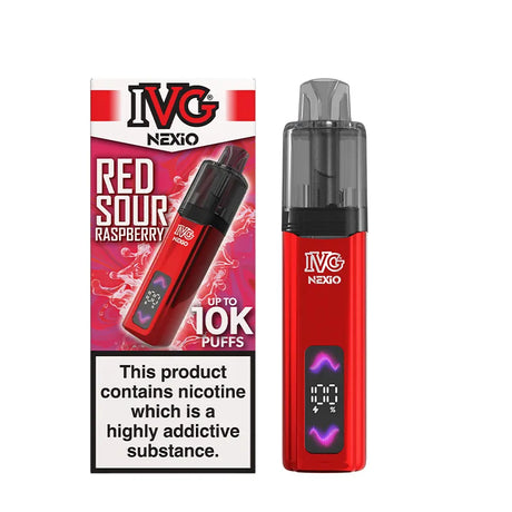 Red Sour Raspberry IVG Nexio Prefilled Pod Kit Vape Universe
