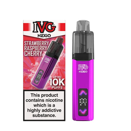 Strawberry Raspberry Cherry IVG Nexio Prefilled Pod Kit Vape Universe
