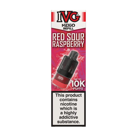 Red Sour Raspberry IVG Nexio Refill Pods Vape Universe
