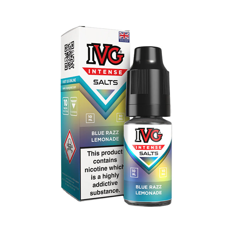 IVG Intense Blue Razz Lemonade Nic Salt E-liquid 10ml.