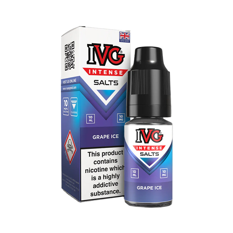 IVG Intense Grape Ice Nic Salt E-liquid 10ml.