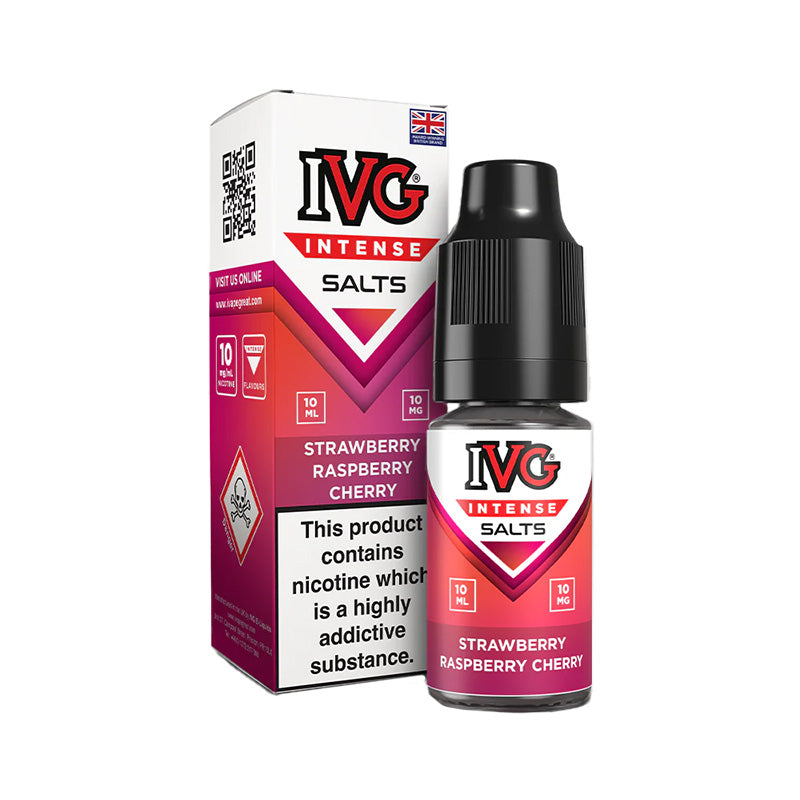 IVG Intense Strawberry Raspberry Cherry Nic Salt E-liquid 10ml