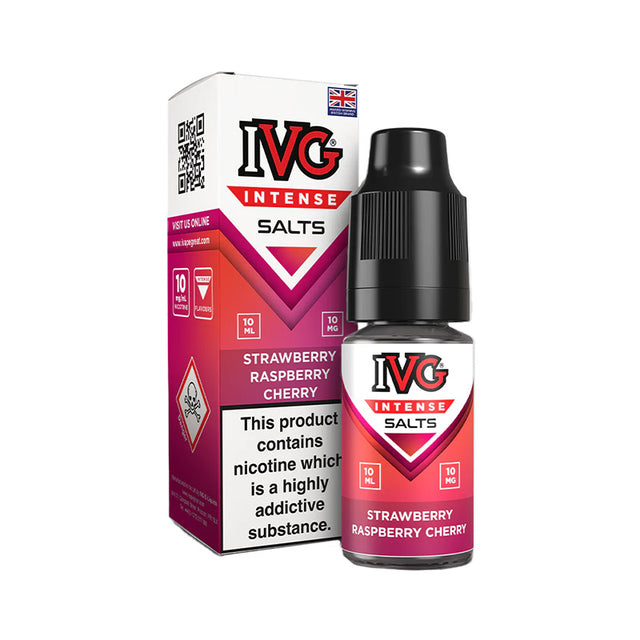 IVG Intense Strawberry Raspberry Cherry Nic Salt E-liquid 10ml