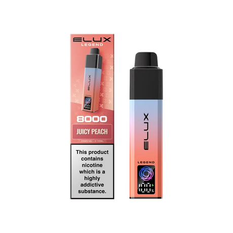 Juicy Peach Elux Legend 8000 Prefilled Pod Kit – Vape Universe