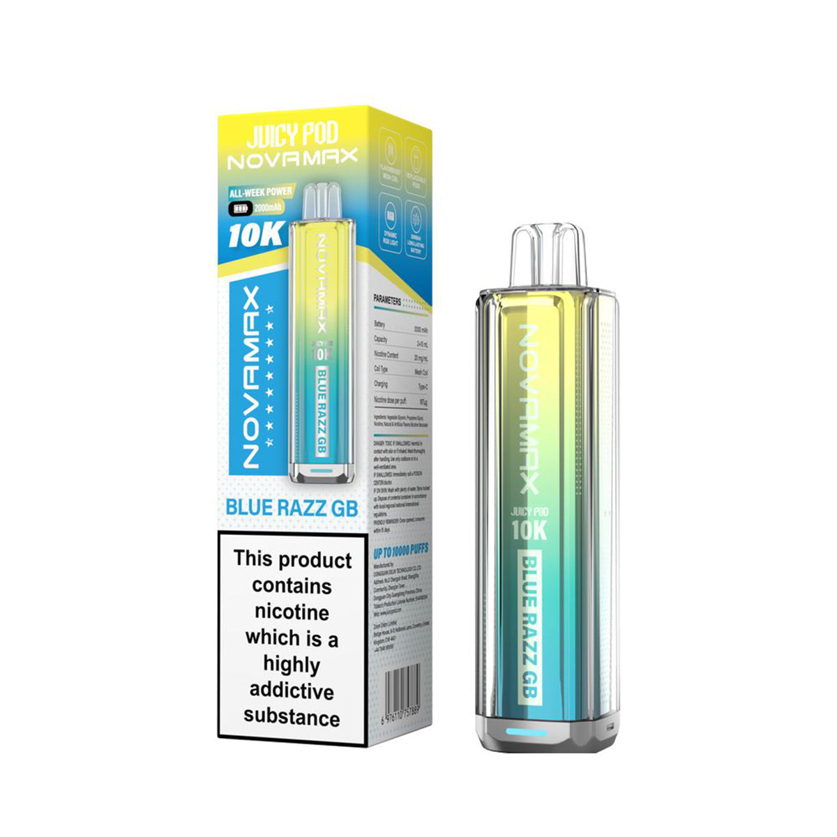 Juicy Pod Novamax 10K Prefilled Pod Kit