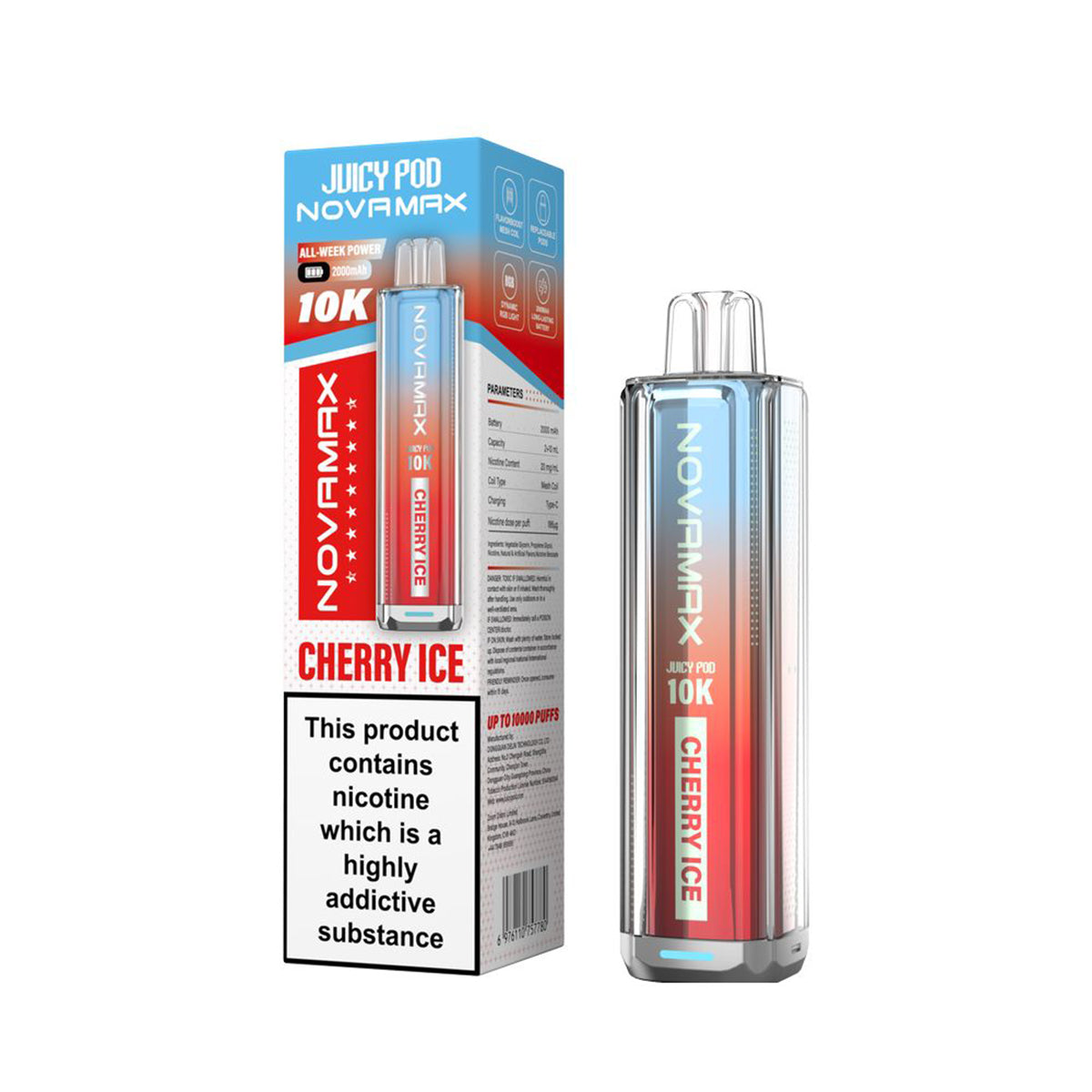 Juicy Pod Novamax 10K Prefilled Pod Kit