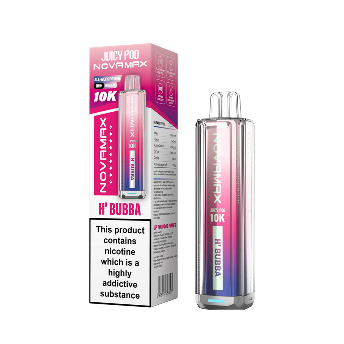 Juicy Pod Novamax 10K Prefilled Pod Kit