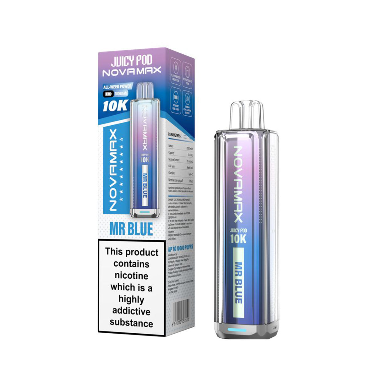 Juicy Pod Novamax 10K Prefilled Pod Kit