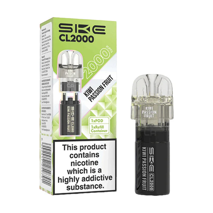 Kiwi-Passion-Fruit  SKE Crystal CL2000 Prefilled Pods -Vape Universe