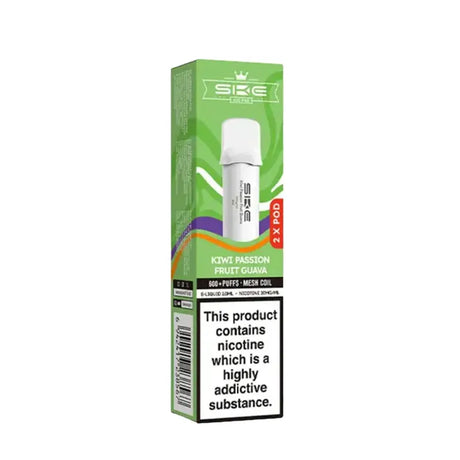 Kiwi Passion Fruit Guava SKE Crystal Bar 600 Pro Prefilled Pods - Vape Universe