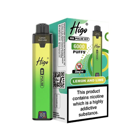 Lemon And Lime Higo BB Pulse 6000 Prefilled Pod Kit Vape Universe
