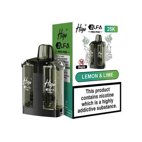 Higo Alfa Pro 25K Refill Pods Lemon Lime