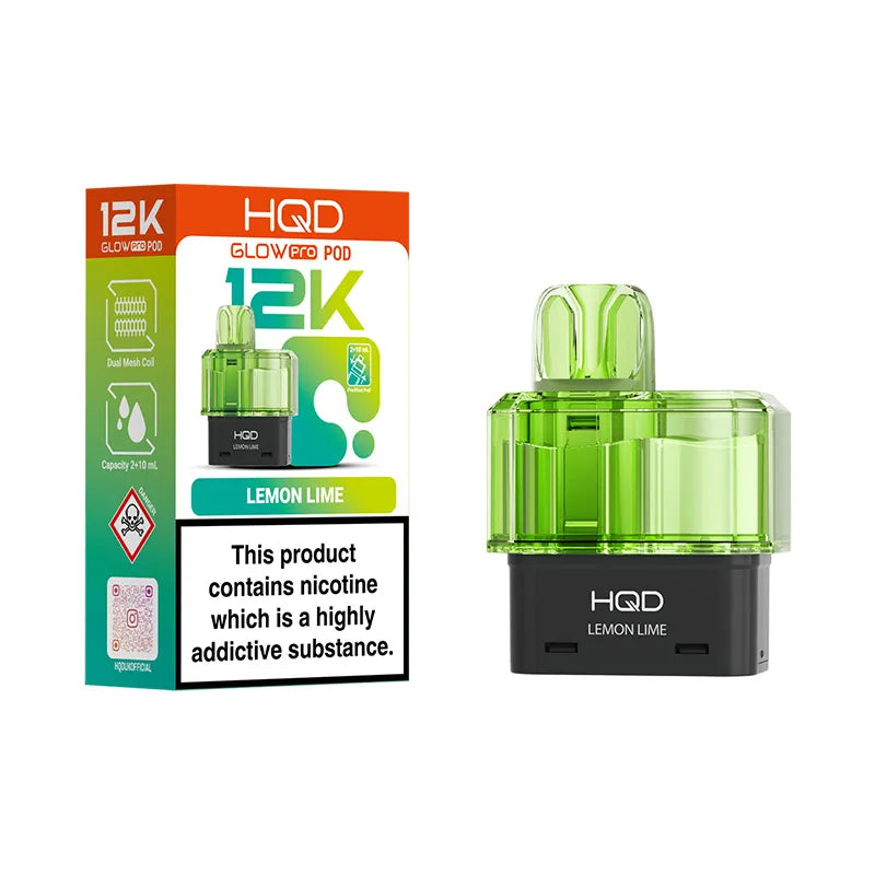 Lemon Lime HQD Glow Pro 12K prefilled Pods 