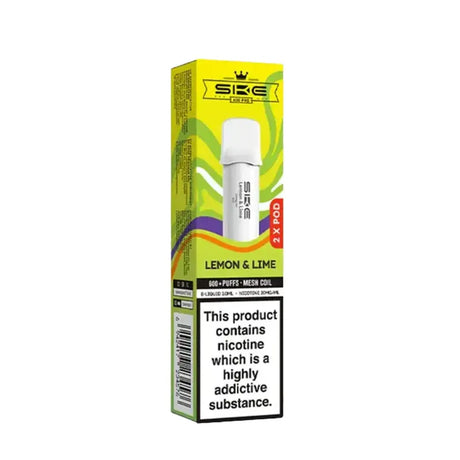 Lemon & Lime SKE Crystal Bar 600 Pro Prefilled Pods - Vape Universe