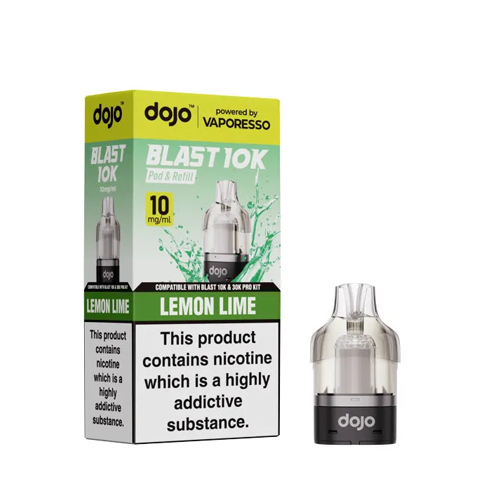 Lemon Lime Vaporesso Dojo Blast 10K Pods - 10mg (5 Pack)