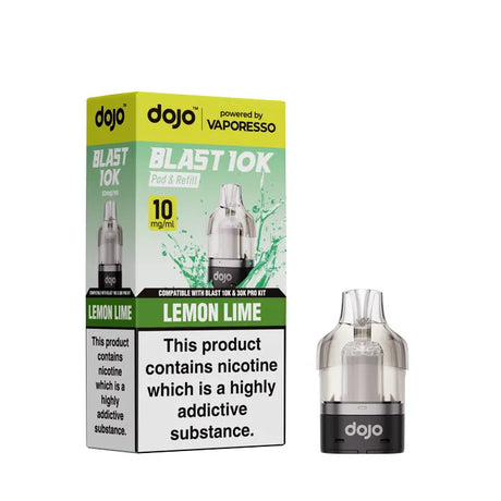 Lemon Lime Vaporesso Dojo Blast 10K Pods - 10mg (5 Pack)
