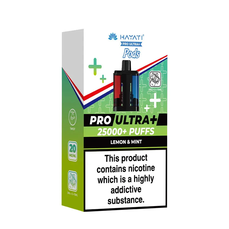Lemon & Mint Hayati Pro Ultra Plus 25K Refill Pods Vape Universe
