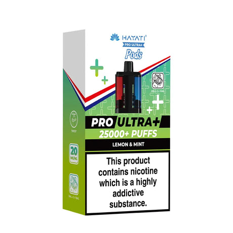 Lemon & Mint Hayati Pro Ultra Plus 25K Refill Pods Vape Universe
