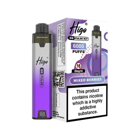 Mixed Berries Higo BB Pulse 6000 Prefilled Pod Kit Vape Universe
