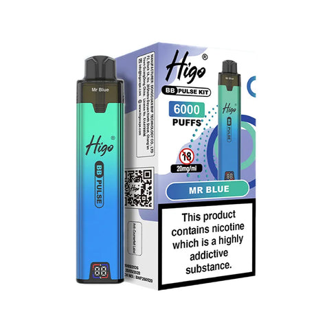 Mr Blue Higo BB Pulse 6000 Prefilled Pod Kit Vape Universe
