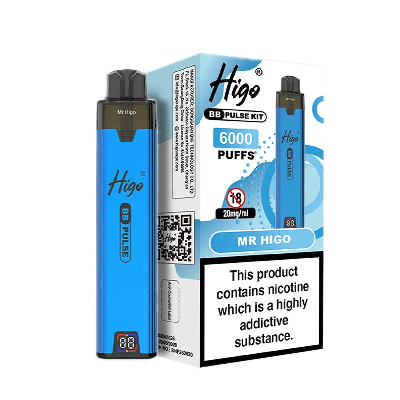 Mr Higo (Blueberry Menthol Fennel) Higo BB Pulse 6000 Prefilled Pod Kit Vape Universe

