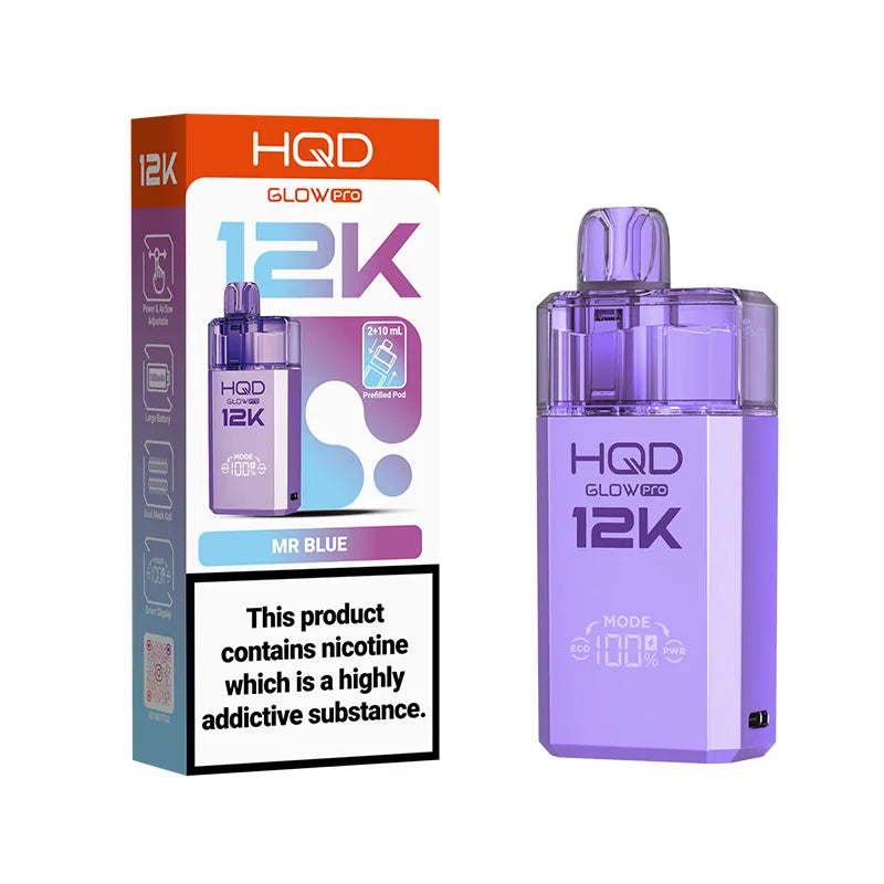 Mr Blue HQD Glow Pro 12K Pod Vape Kit