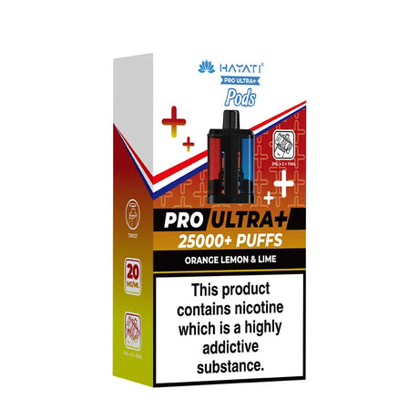 Orange Lemon & Lime Hayati Pro Ultra Plus 25K Refill Pods Vape Universe

