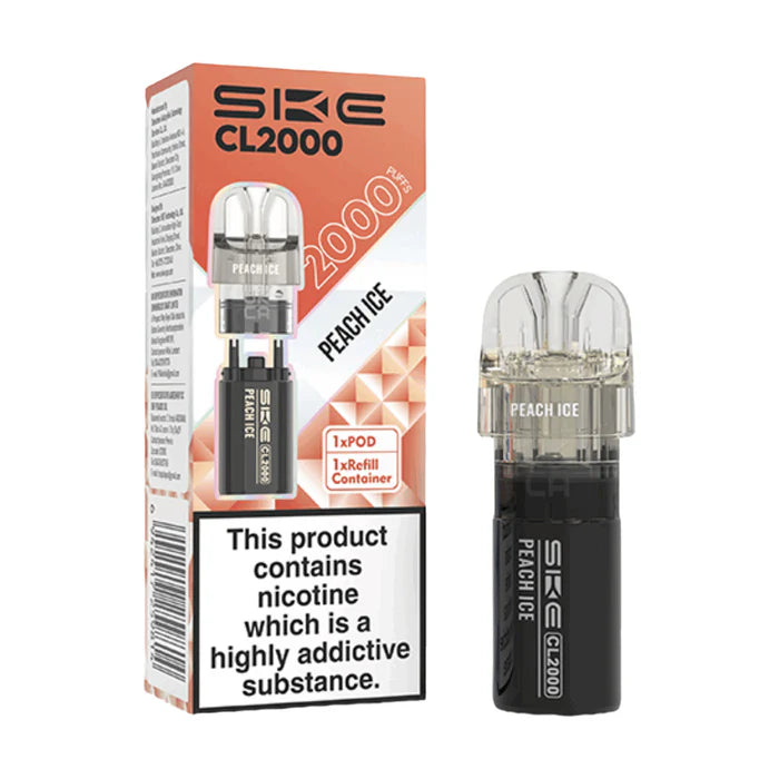 Peach-Ice SKE Crystal CL2000 Prefilled Pods -Vape Universe