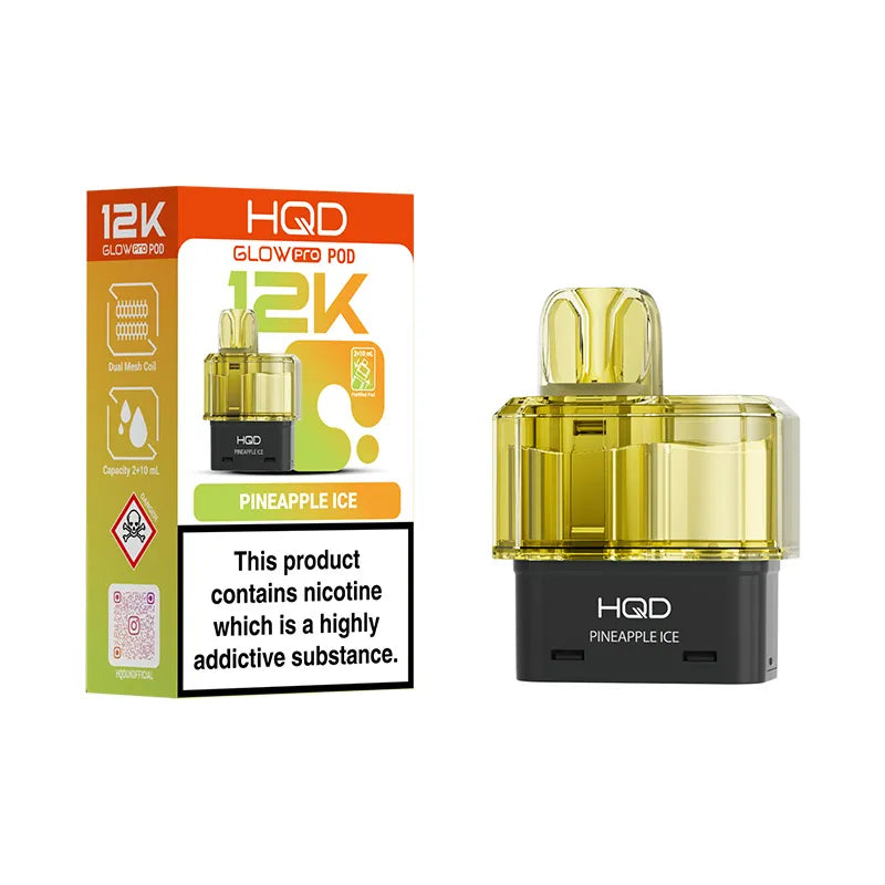 Pineapple Ice HQD Glow Pro 12K prefilled Pods 
