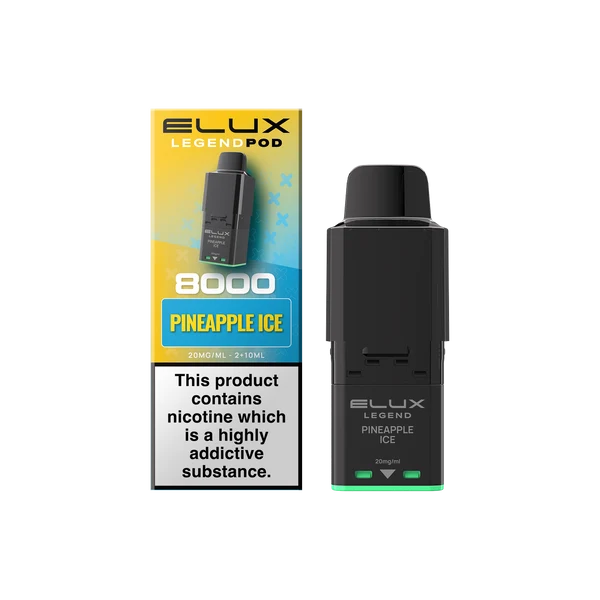Pineapple Ice Elux Legend 8000 Refill Pods – Vape Universe