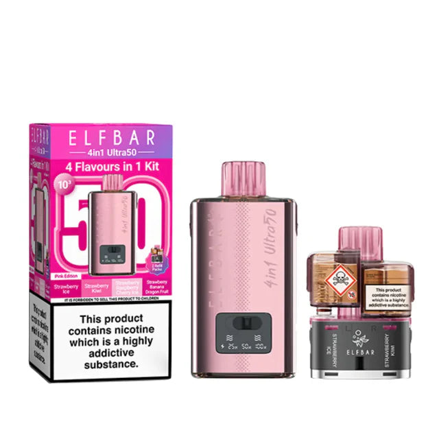 Pink Edition Elf Bar 4 in 1 Ultra Pod Kit - Vape Universe