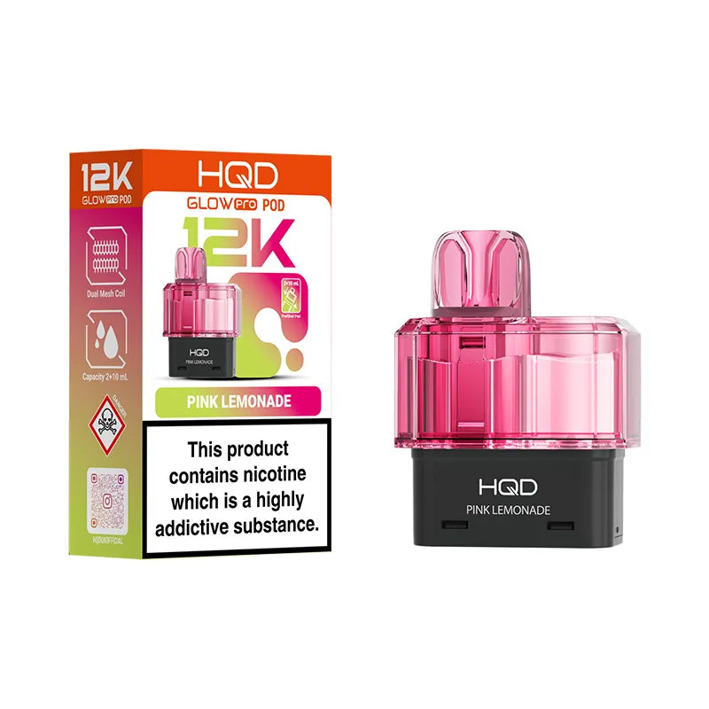 Pink Lemonade HQD Glow Pro 12K prefilled Pods 