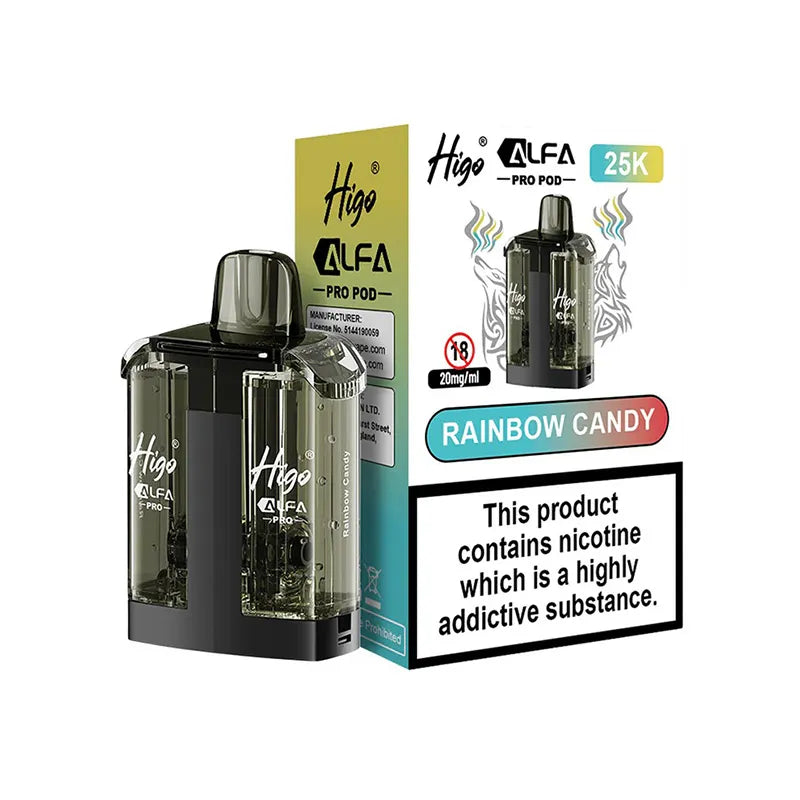 Higo Alfa Pro 25K Refill Pods Rainbow Candy